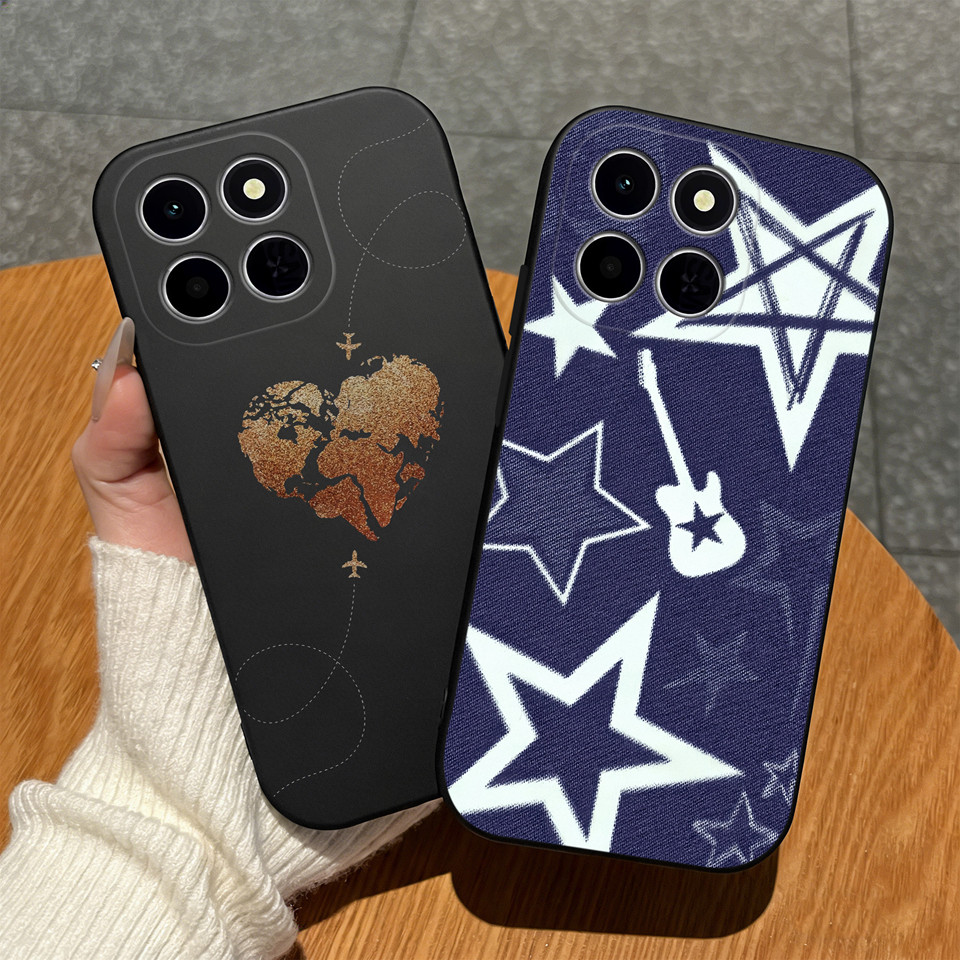 Dành Cho Honor X6c Dành Cho Honor X6b Túi Điện Thoại Ngôi Sao Đẹp Đàn Guitar Trái Tim Tình Yêu Mờ Si