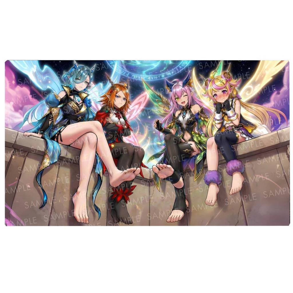 Yu-Gi-Oh Elfnote Lucina Diy 600x350mm Single Player Playmat 2mmNoSeamEdge Elfnote Fortuna Card Lưới 