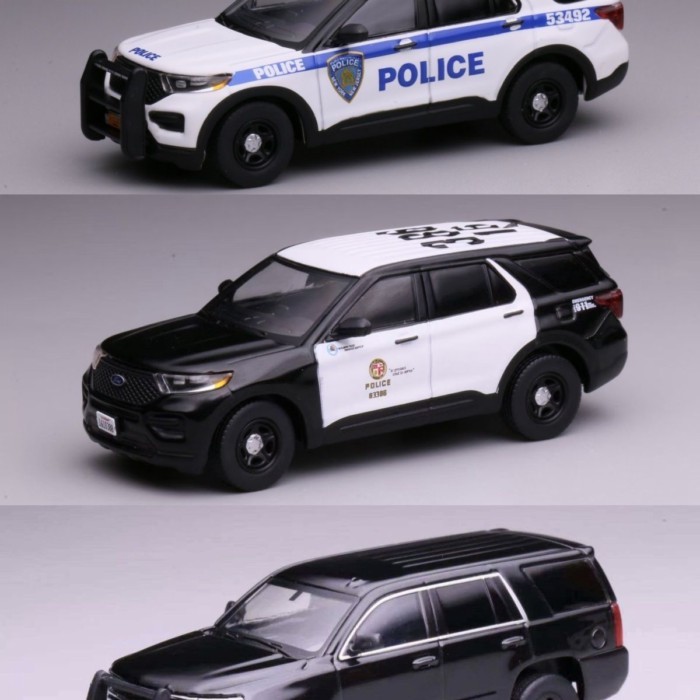 596 1 / 64 Xe thám tử lớn của Mỹ Ford Explorer NYPD New Jersey ve áo Taho Taiho Model
