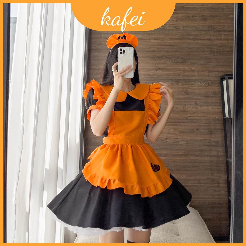 Đầm Halloween bí ngô style gothic đáng yêu