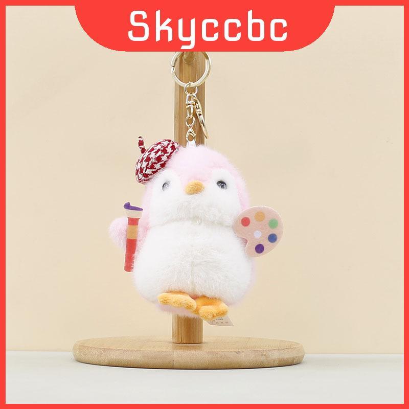 Móc khóa đáng yêu Penguin Plushie có phong cách hoạt hình để đi du lịch và sử dụng trường học