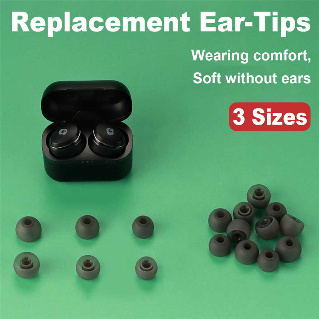 3 Cặp Tai Nghe In-Ear Silicon Có Mũ Tương Thích Với GLIDiC TW-4000S Tai Nghe Thay Thế Đầu S / M / L 