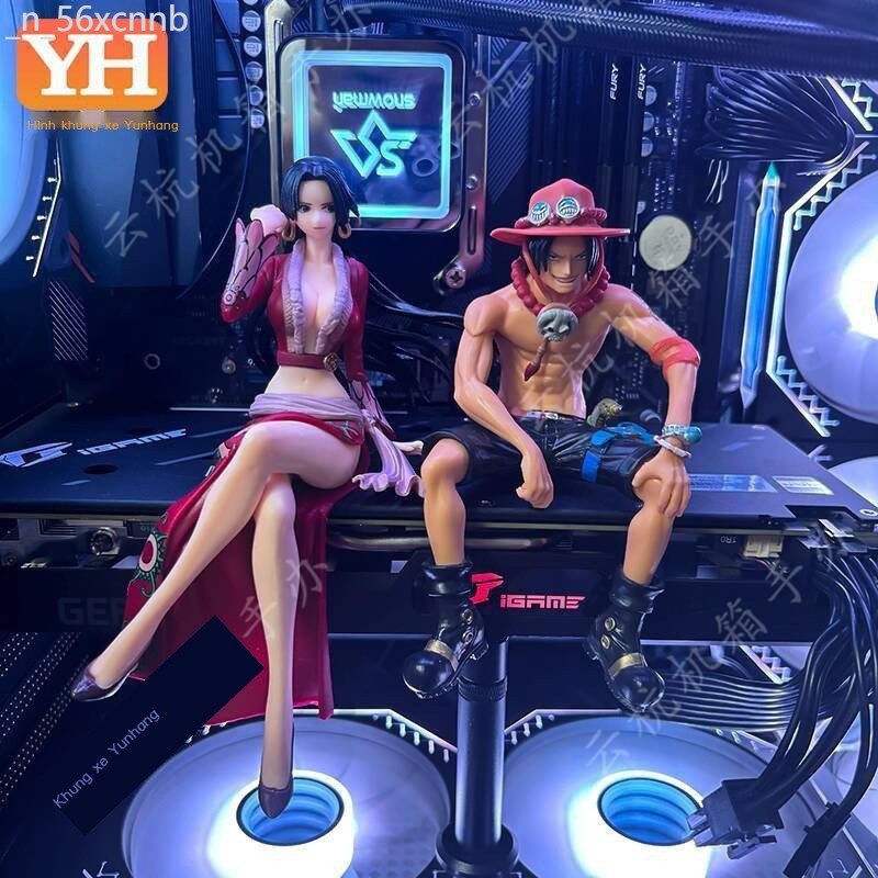 [SIÊU HOT 2026] Đồ dùng anime One Piece Luffy Empress Ace, tượng để bàn, mô phòng nhìn ra biển, màn