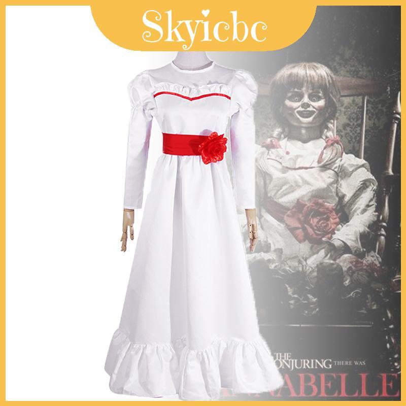 Đầm trắng búp bê kinh dị Halloween Enchanting Annabelle Creation cho bé gái và người lớn