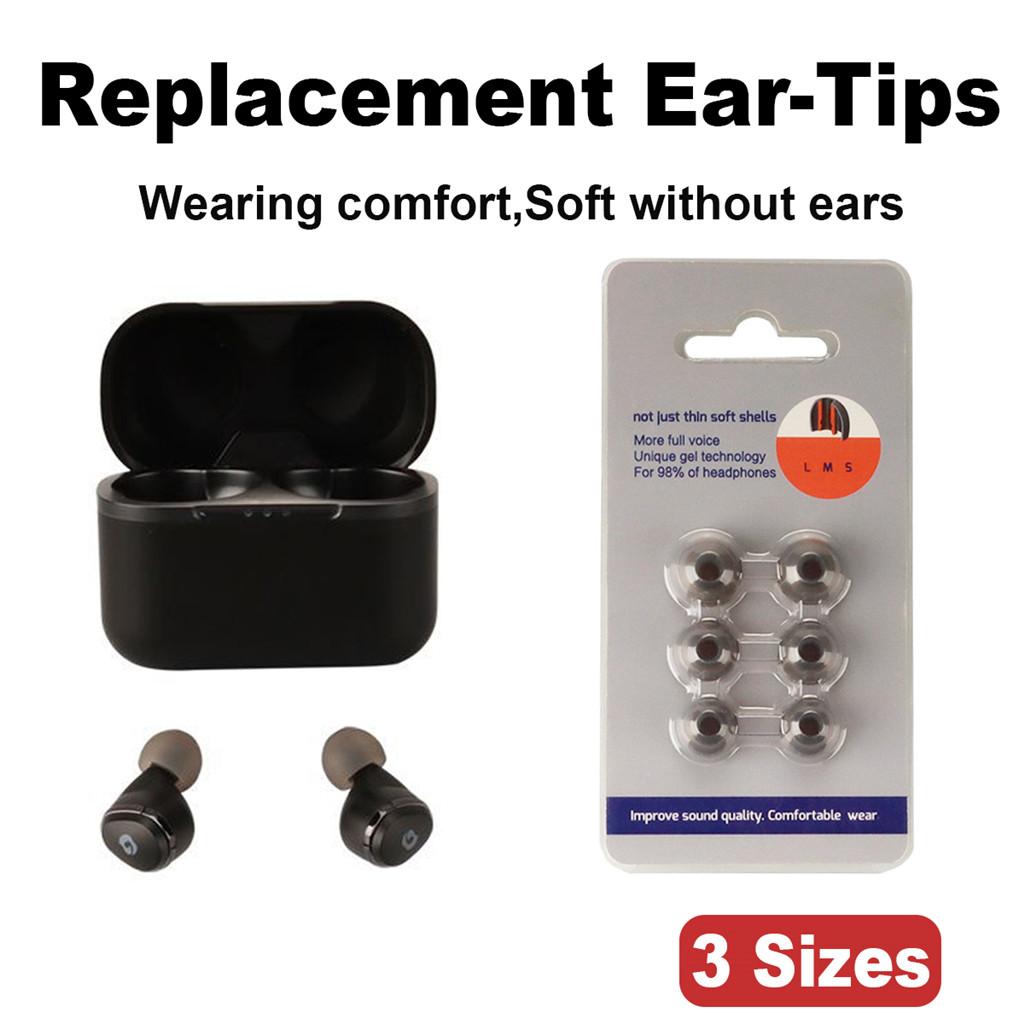 Nắp tai nghe silicon thay thế tương thích với nút tai GLIDiC TW-4000S S / M / L (3 cặp kích cỡ khác 