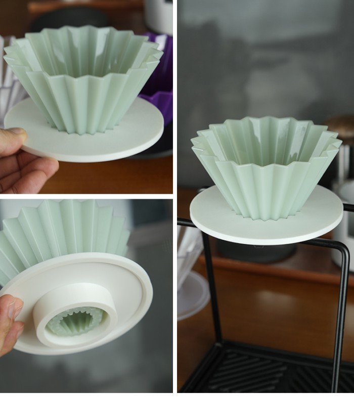 Phụ Kiện Máy Pha Cà Phê Trong Nước ORIGAMI Cà Phê Pha Tay Origami Lọc Cốc Giá Đỡ 3D In Nhựa PLA V60S