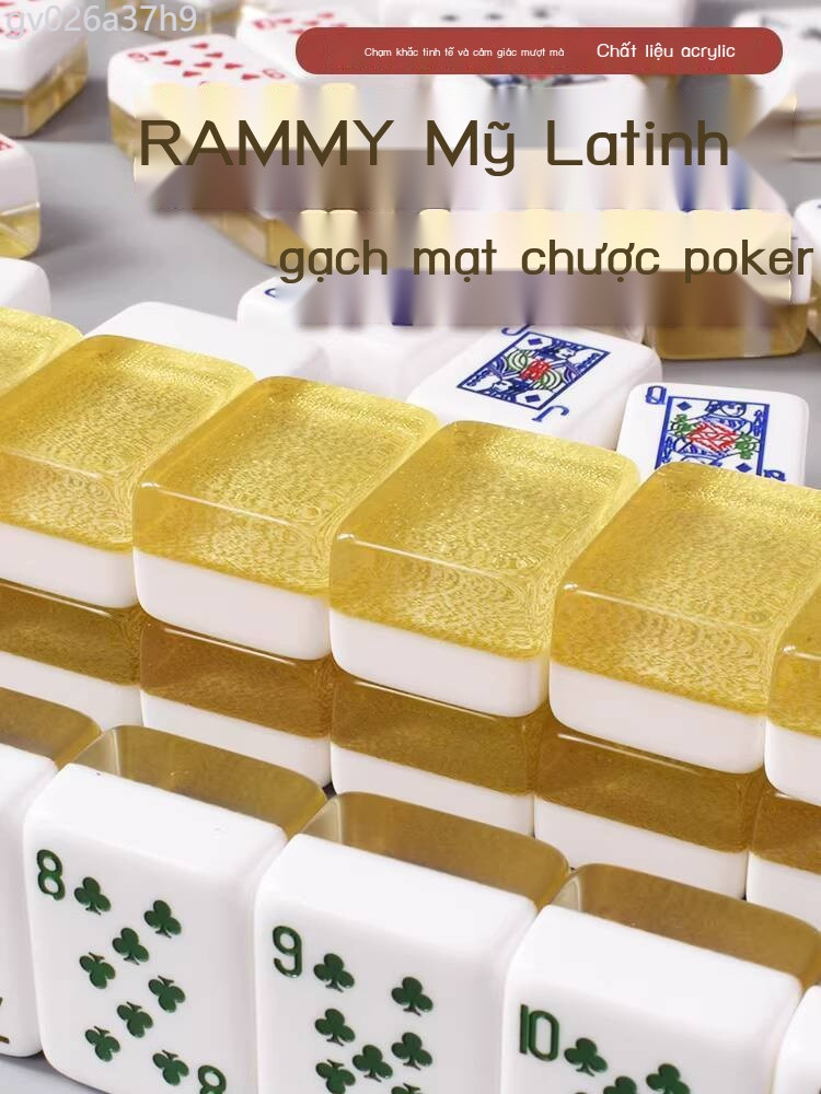 [Mẫu mới] Mỹ Latin Yusheng, Thẻ Lami Mahjong, Poker Singapore, Đá Mahjong Malaysia