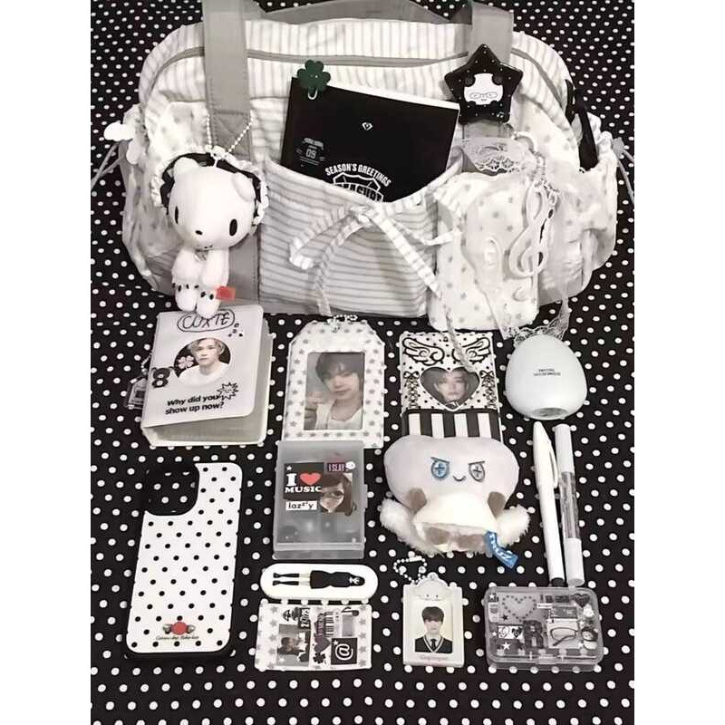 Note Star Chấm Bi Túi Đeo Vai 2025 Du Lịch Đường Ngắn Đi Làm Túi Nách Dung Tích Lớn Túi Boston