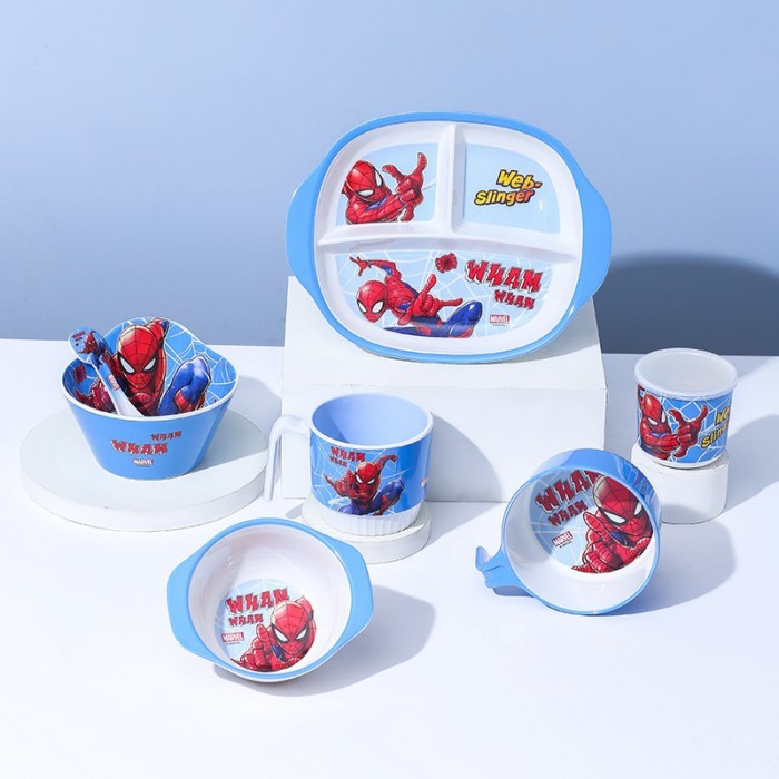 Người Nhện Trẻ Em Bộ Đồ Ăn Hộ Gia Đình Bát Trẻ Em Có Tay Cầm Dễ Thương Cho Bé Thực Phẩm Bổ Sung Bát 