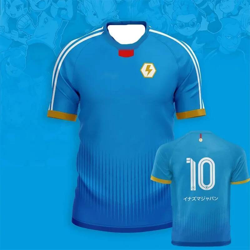 Áo bóng đá anime Inazuma Eleven Kaio cho bé trai và bé gái - Thoáng khí, nhanh khô, size đa năng