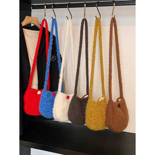 2025 Tự Chế Túi Trứng Macaron Sang Trọng Hình Bầu Dục Dễ Thương Nhỏ Đeo Vai Túi Nữ Vỏ Trứng Len