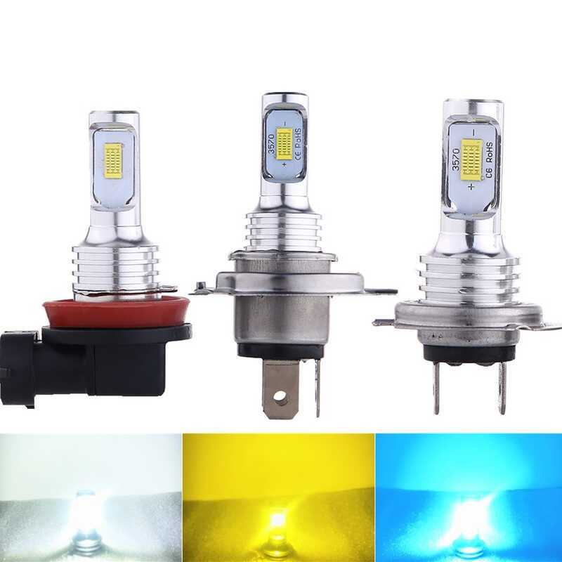 Ánh Sáng Vàng Băng Xanh Trắng Ánh Sáng H4 80W 3570 2SMD Nổi Bật Đèn LED Ô Tô Giải Mã Sương Mù H4 Đèn
