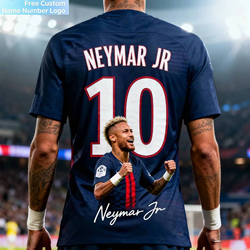 Áo Jersey Neymar Design Unisex - Thoáng Khí, Nhanh Khô, Phù Hợp Cho Cả Người Lớn Và Trẻ Em