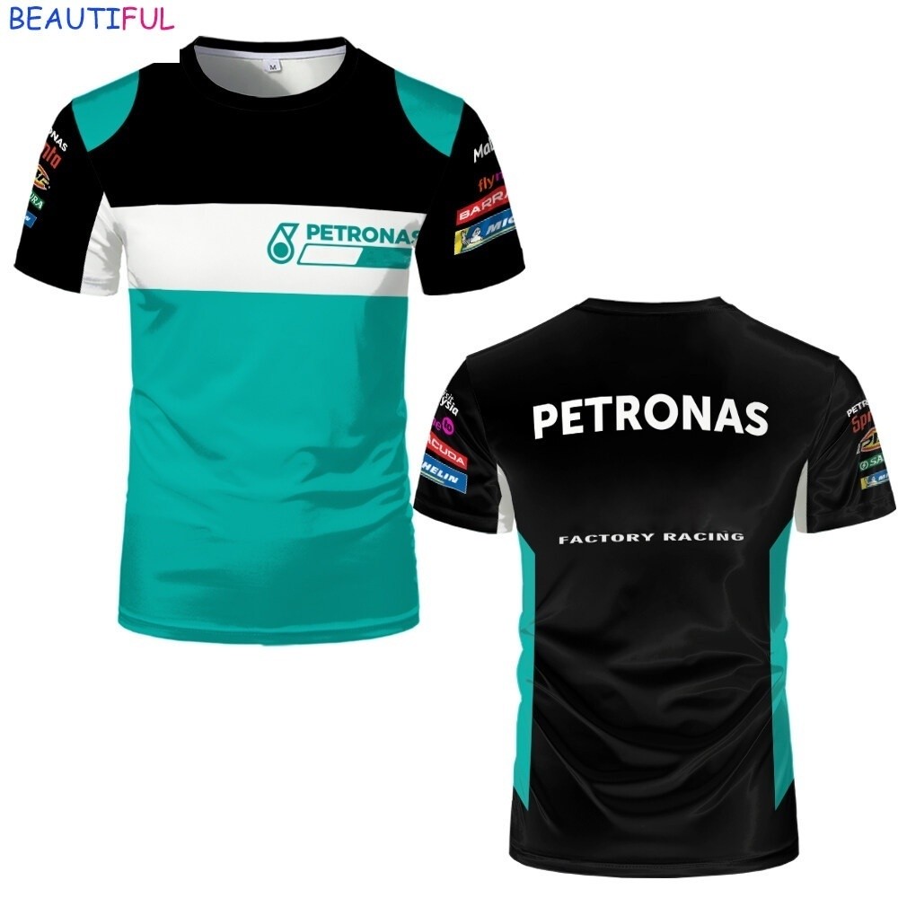 Áo thun cổ tròn in hình mùa hè Petronas One AMG
