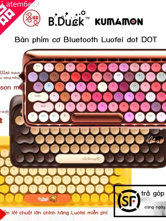 [HOT HIT] Bluetooth không dây lofree cho iPad, Laptop, Máy tính MAC, cơ học Lipstick, Bàn phím điệ