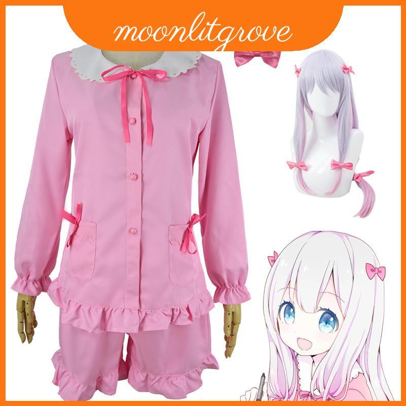 Dễ Thương Eromanga Sensei Izumi Sagiri Cosplay Đồ Ngủ Phù Hợp Với Phụ Kiện Kẹp Tóc Miễn Phí
