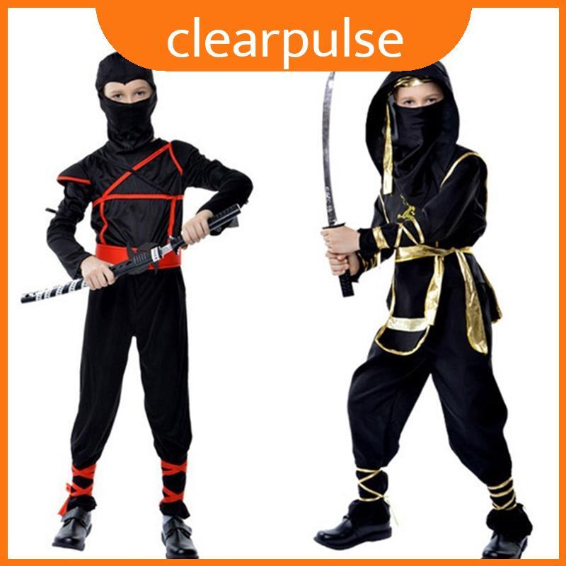 Trẻ em hấp dẫn Bé trai Ninja Assassin Trang phục chiến binh Nhật Bản có ruy băng và mặt nạ