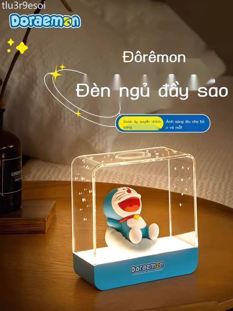 [ HOT Sale ] Đèn Doraemon Starry Sky, để bàn cạnh giường ngủ, ngủ không khí ngày Valentine, quà sin