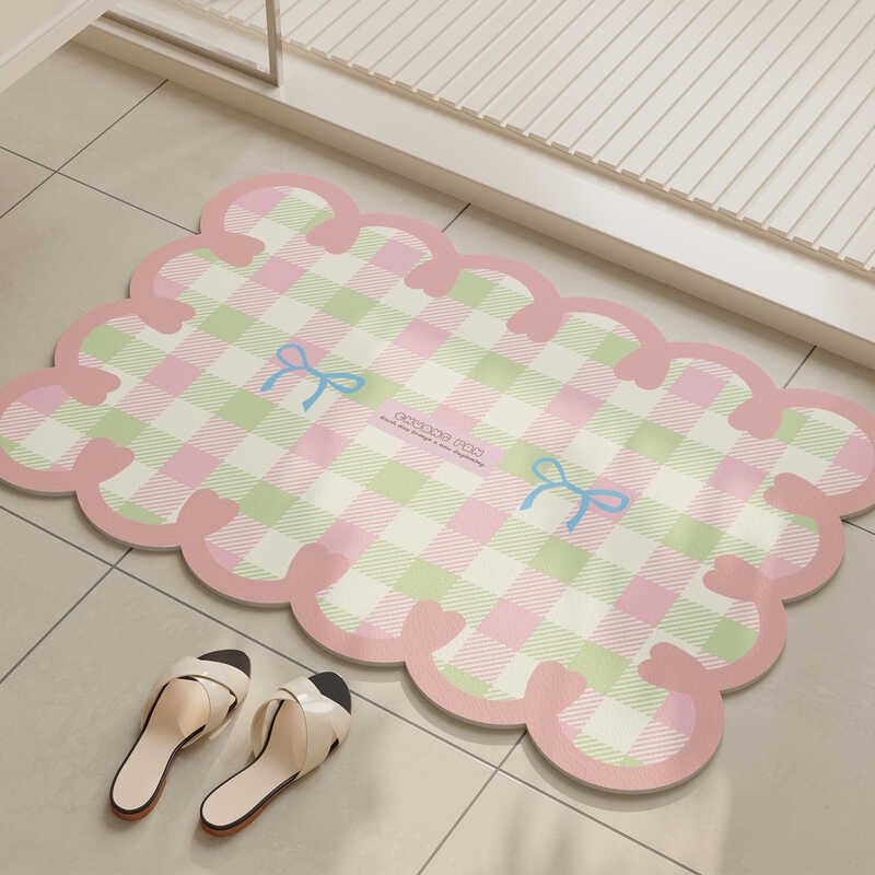 Dopamine Nhỏ Tươi Cát Bùn Phòng Tắm Sàn Thảm Thấm Hút Nước Nhanh Khô Chống Bụi Bẩn Chân Thảm Nhà Bếp