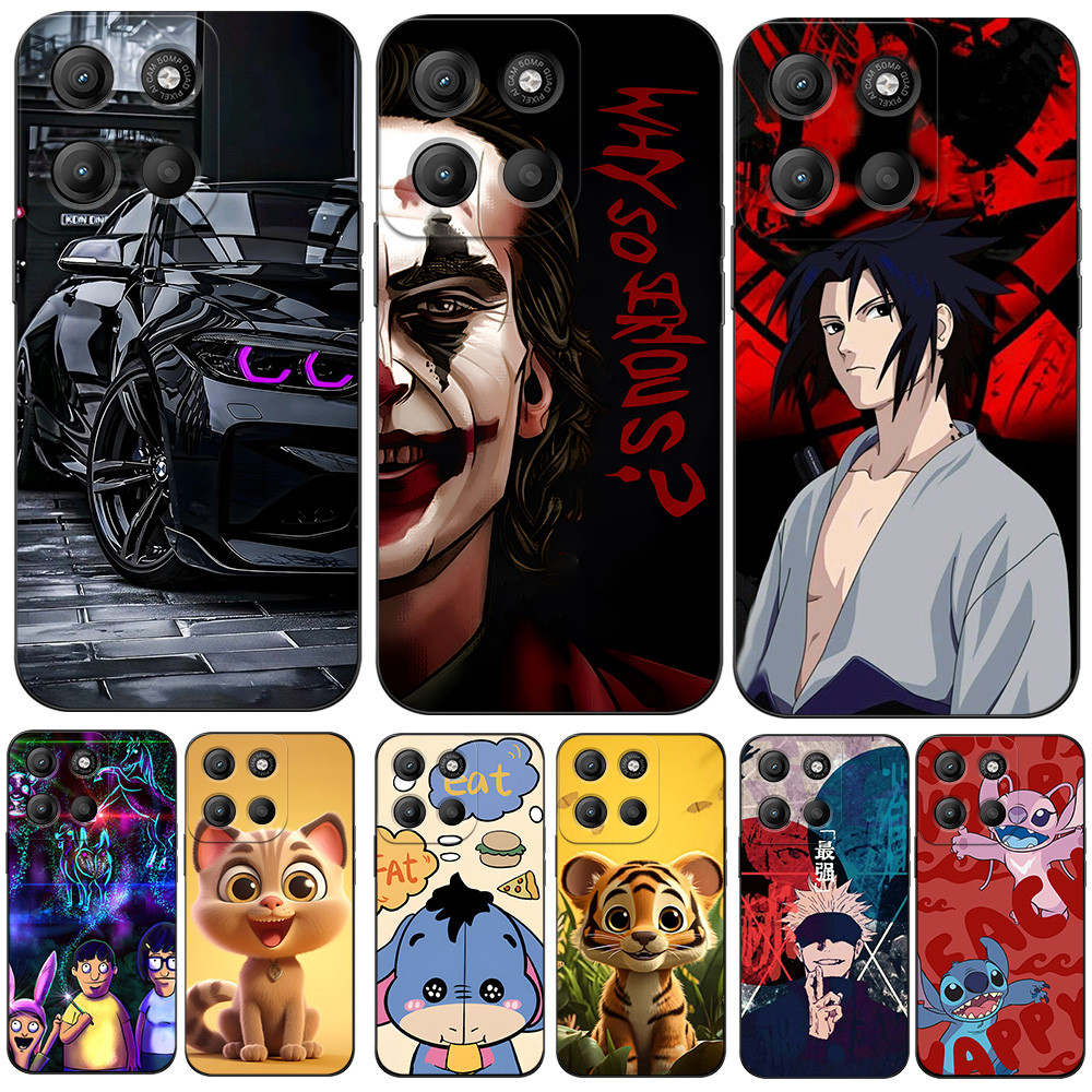 Ốp Lưng Cho Motorola MOTO G15 G75 Ốp Lưng Silicon Mềm Vỏ Điện Thoại Đen Tpu Đen Xe Hoạt Hình Dễ Thươ