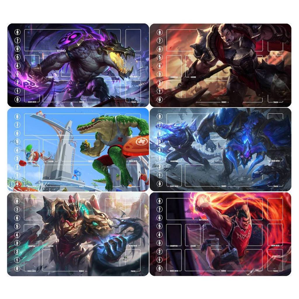 600X350X2Mm Diyrenekton Card Battle Mat Tcg Darius Single Player Board Game Card Duel Plate Battle M