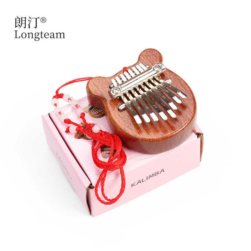 Mini Kalimba Gỗ Chắc Chắn Kalimba 8Tone Mini Ngón Tay Cái Piano Octave Ngón Tay Piano Pha Lê Kalimba