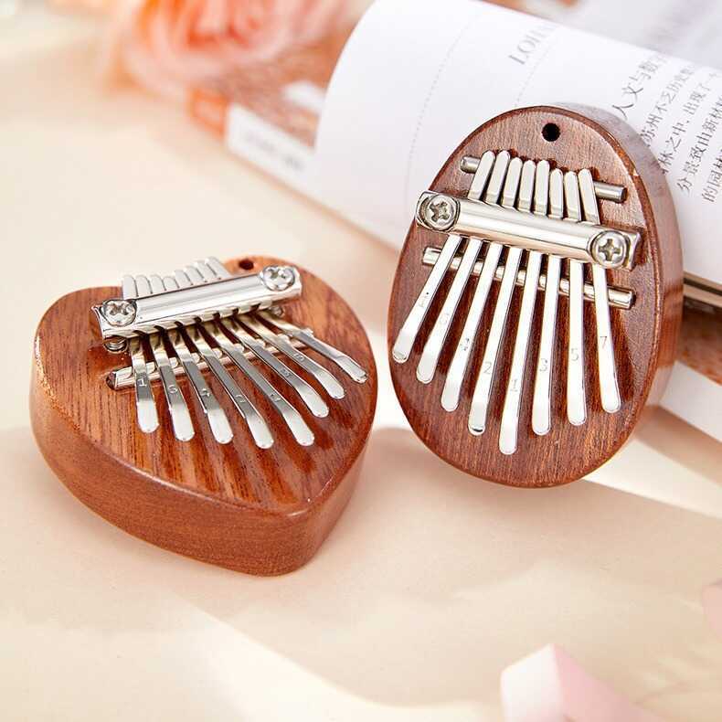 8-Tone Ngón Tay Cái Piano Mini Kalimba Ngón Tay Piano Pha Lê Ngón Tay Cái Piano Nhạc Cụ Nhỏ Mini Kal