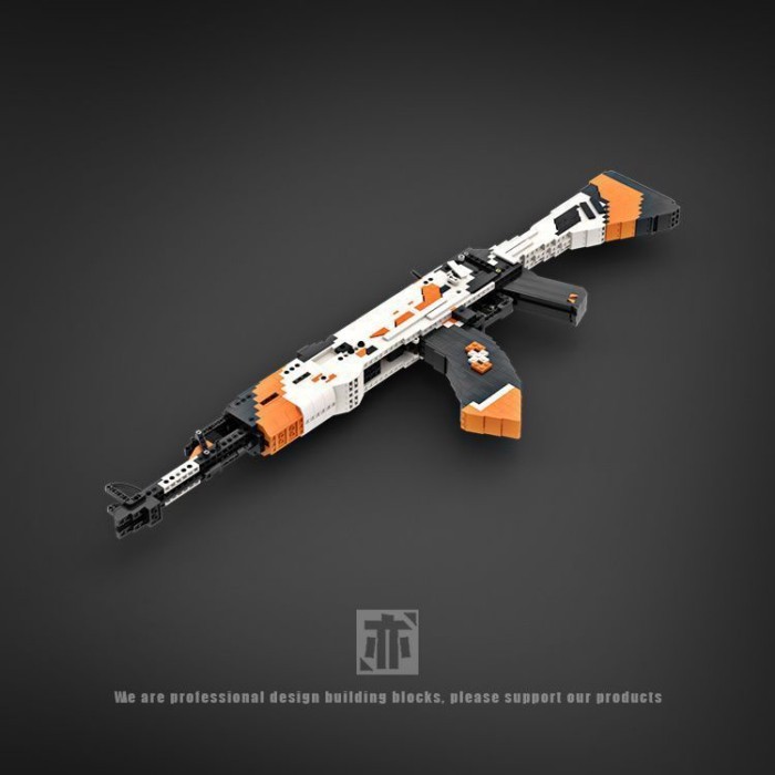 Tương thích với súng lắp ráp khối LEGO AK47, có khả năng bắn đạn, đồ chơi cậu bé súng tiểu liên mô