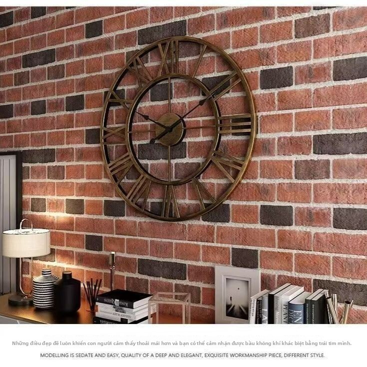 Đồng treo tường, đơn giản, đồng hồ cổ điển phong cách Bắc Âu La Mã, trang trí phòng khách, cá tính, không tiếng ồn,
