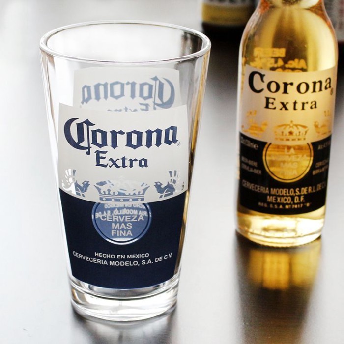 Cốc bia Corona Mexico Corona mới Cốc bia Coke cốc bia thủ công dày chịu nhiệt 380ml