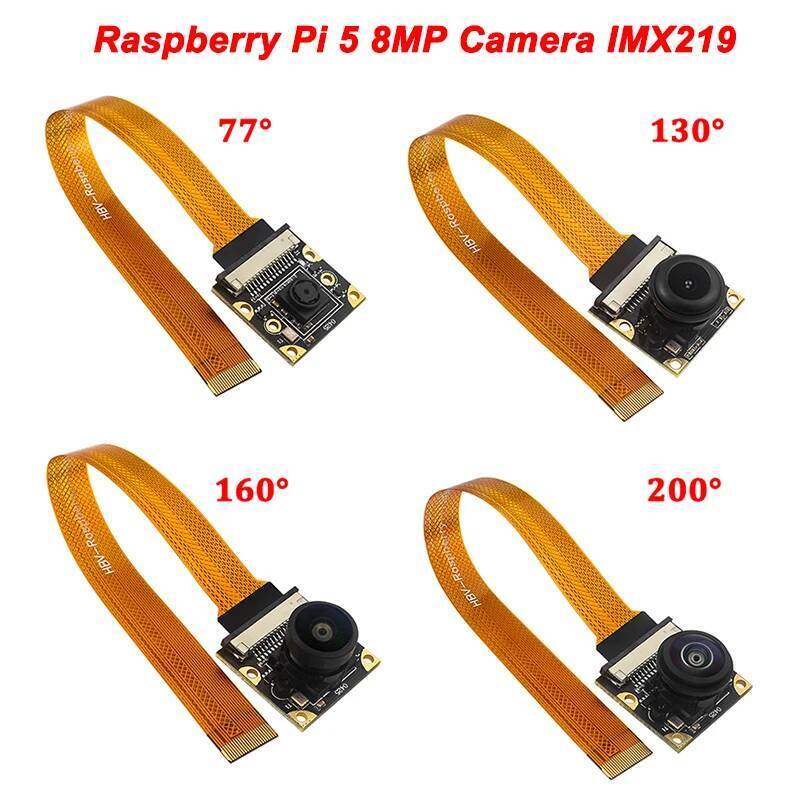 Máy ảnh Raspberry Pi 5 8MP IMX219 Cảm biến Chip Giao diện CSI 77° 130° 160° 200° Webcam máy ảnh cho 