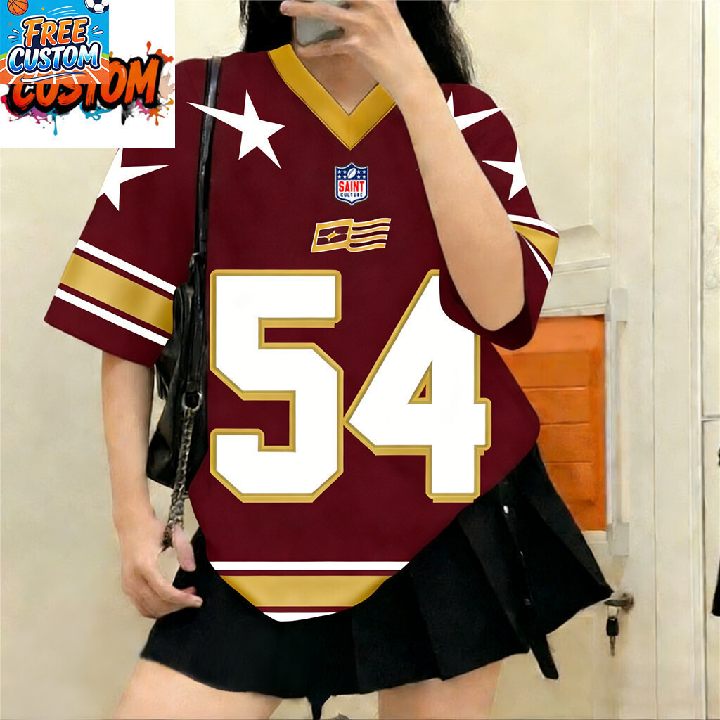 [Tùy chỉnh miễn phí] Green Star 54 / Jersey Vintage Oversize Rugby Retro Dạo Phố Y2K Boxy Oversize J