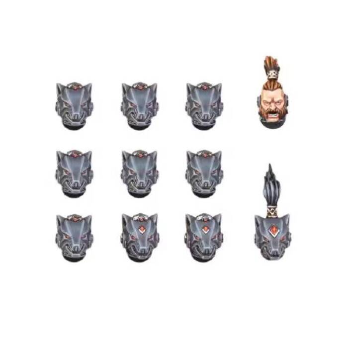 [Mô hình Warhammer] Mô hình nhựa đầu Space Warrior Space Wolf MK6