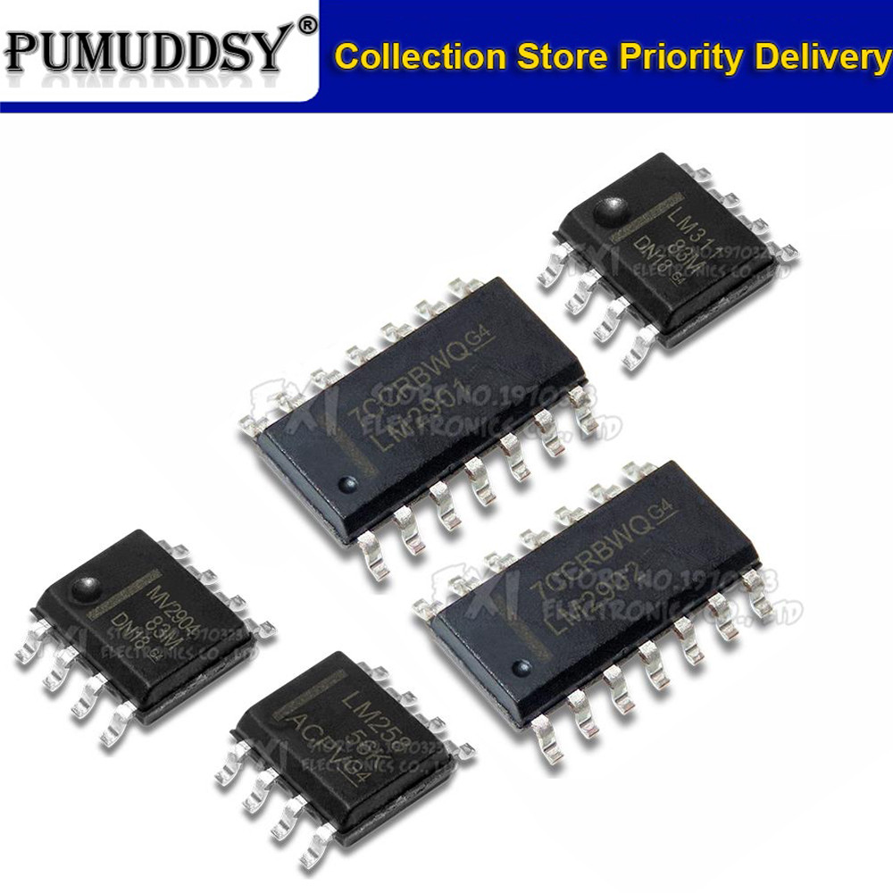Bộ 50 LM358 LM393 LM339 LM324 NE555 SOP SMD LM358DR LM324DR LM339DR LM393DR NE555DR Khuếch Đại Mạch 