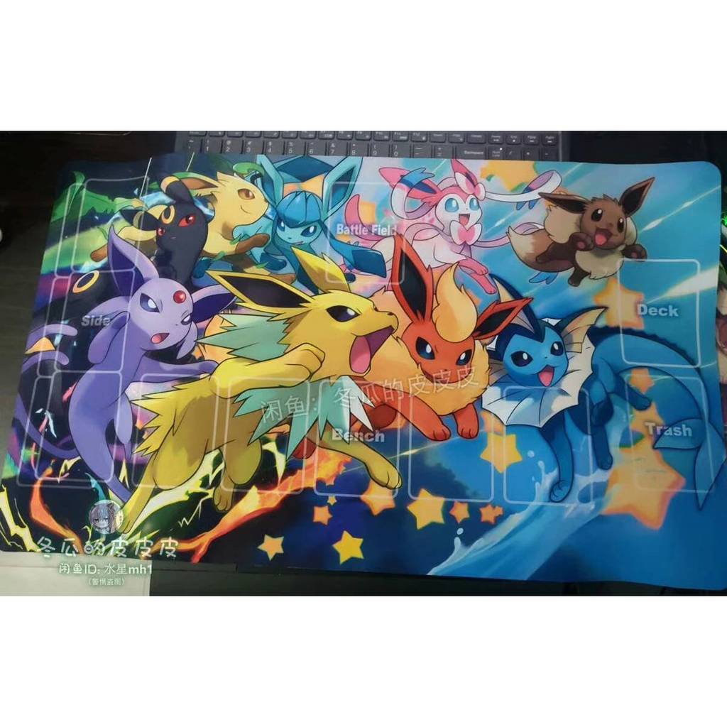600X350X2Mm Diy Ptcg Eevelution Card Battle Mat Ptcg Eevelution Single Player Board Thẻ trò chơi Due
