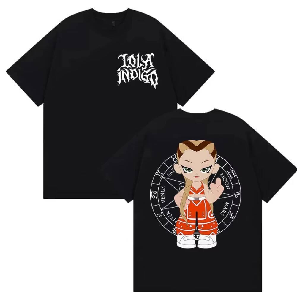 Ca Sĩ Lola Indigo Tour 2025 - Áo Thun Nam/Nữ và Trang Sức Bông Tai Kẹp, Chất Liệu CottonVintage, Siz