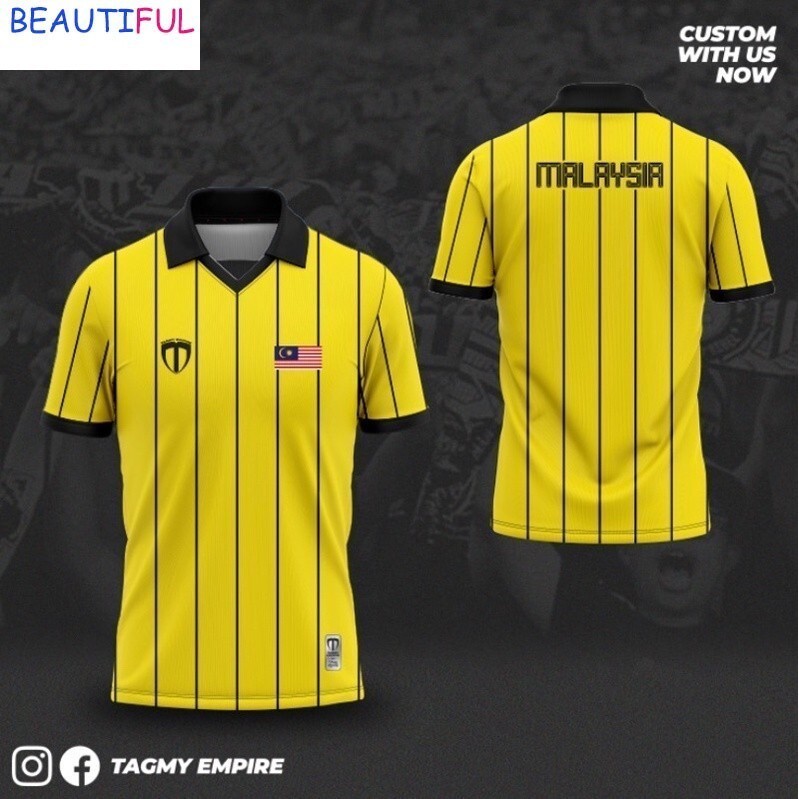 Bóng đá Malaysia Edisi RETRO | Áo thun nam tay ngắn Malaysia Bora
