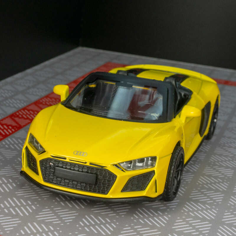 Caipo 88418 Mô Phỏng Audi R8 SPYDER Hợp Kim Xe Thể Thao Mô Hình Xe Ô Tô Chuyển Đổi Âm Thanh Ánh Sáng