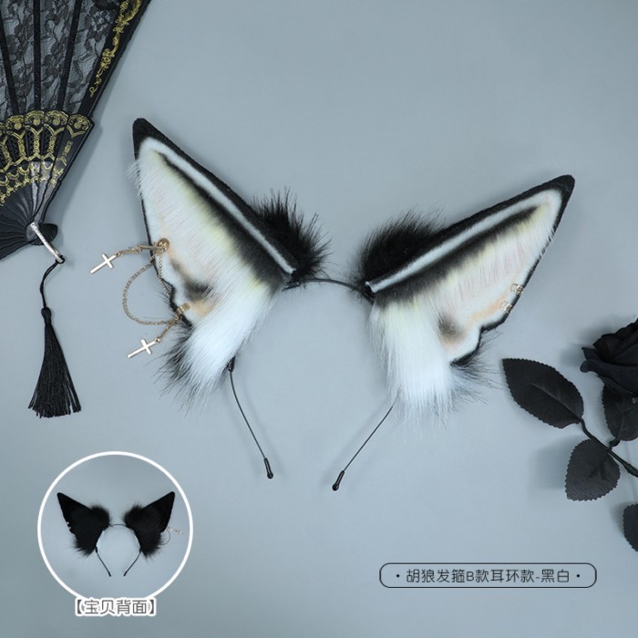 Băng Đô Anubis Jackal dành cho cosplay - đạo cụ sang trọng với phụ kiện tóc mô phỏng tai động vật