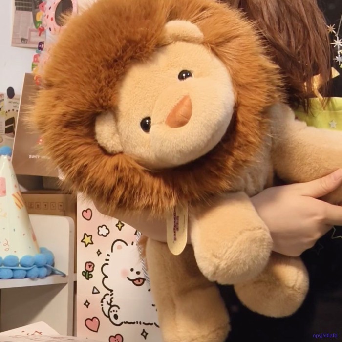 🌈🌈 Cute Little Lion Plush Toy Doll Lion King Lion Doll Lying Down Little Lion Sleeping Doll