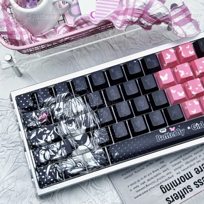 Keycaps chủ đề mới, Keycaps được cá nhân hóa, Keycaps Butterfly Girl, Hỗ trợ hai chiều cho Wooting M
