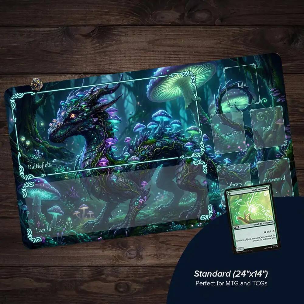Nấm Rừng Giả Tưởng Sinh Vật Thiết Kế MTG Playmat Magic Card Battle Mat 35X60CM tapete Magic mtg Để B