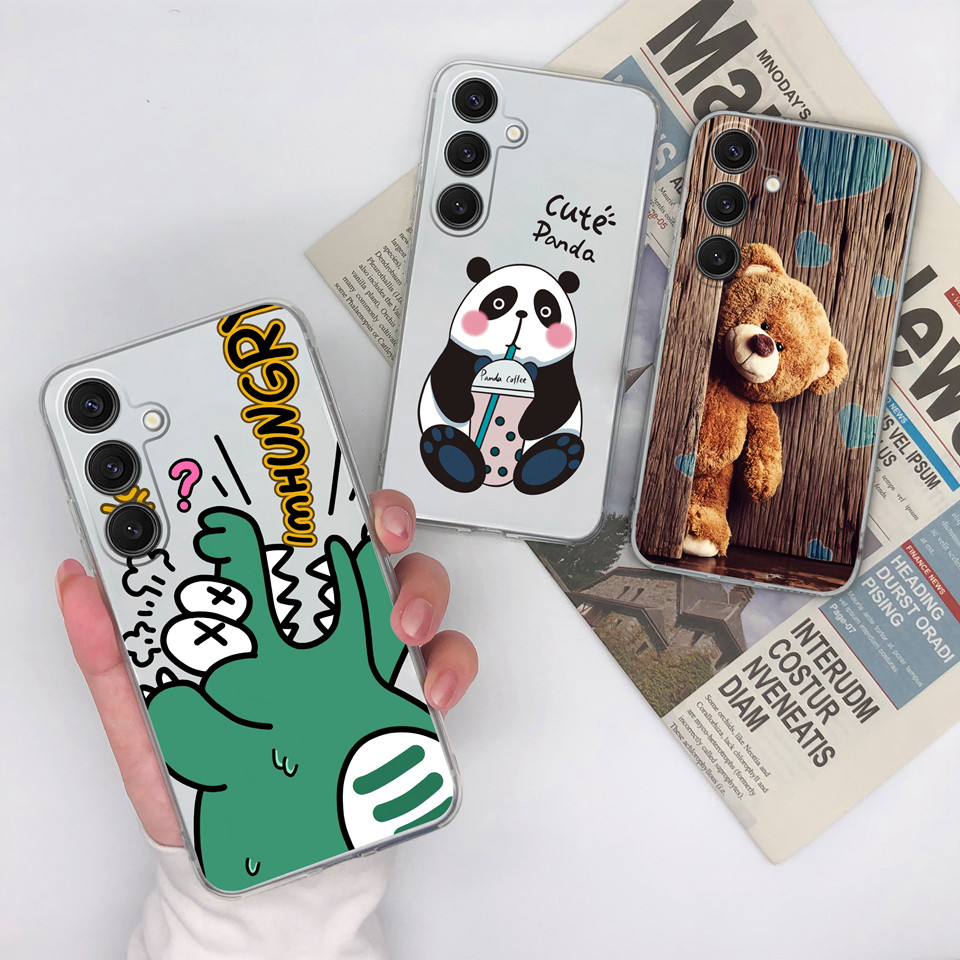 Ốp Lưng Cho Samsung Galaxy S25 Ultra S25 FE S25 + Gấu Trúc Dễ Thương Chống Rơi Chống Sốc Trong Suốt 