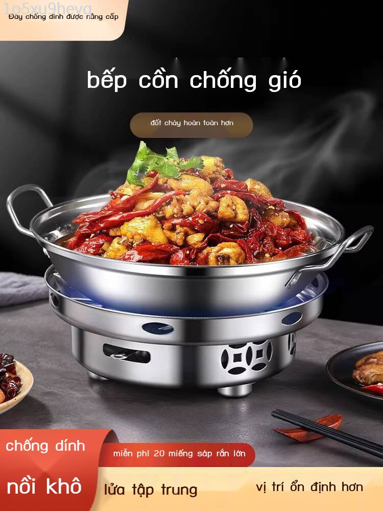 [GIÁ SỈ]  Bếp cồn, nấu khô, bếp lẩu nhỏ, cồn inox gia dụng, đặc biệt, bộ nồi nhà hàng.