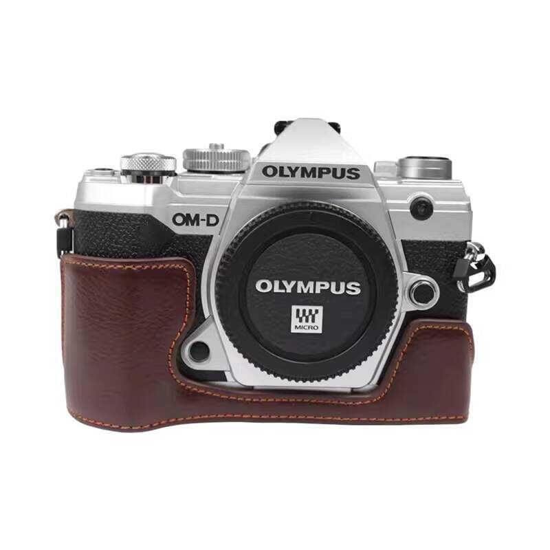 Thích hợp cho Olympus EM5 Đế da thật thế hệ thứ ba em5iii Vỏ da máy ảnh OM-5 Vỏ bảo vệ Túi đựng máy 