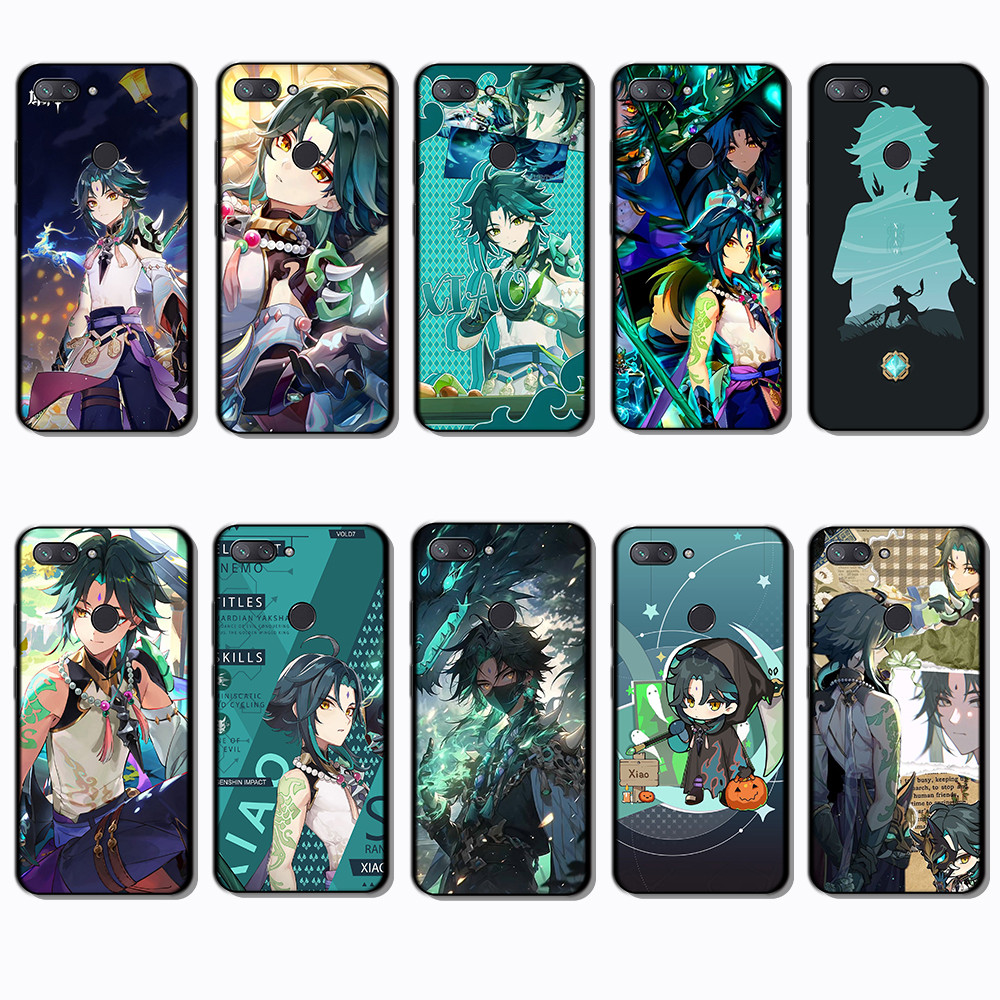 Dành Cho Xiaomi Mi 8 9 9T 11 Lite 11i 10T Pro NF18 xiao genshin impact Black Border TPU Phone Case |