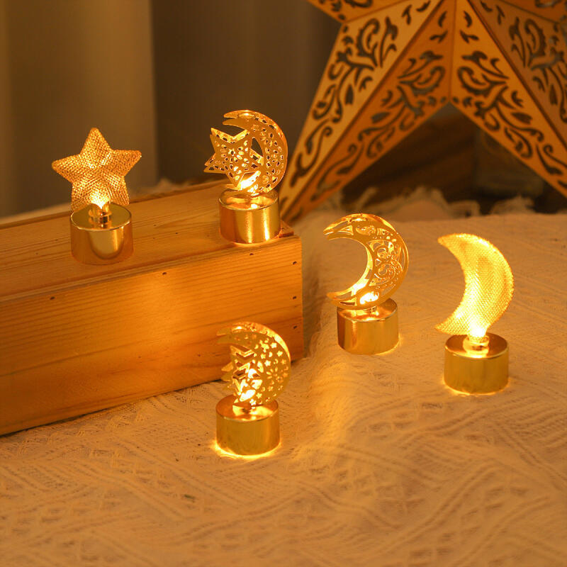 2026 Hari Raya Trang Trí Eid Mubarak Đèn Điện Tử Ramadan Sáng Tạo Mặt Trăng Hình Ngôi Sao Ánh Sáng E