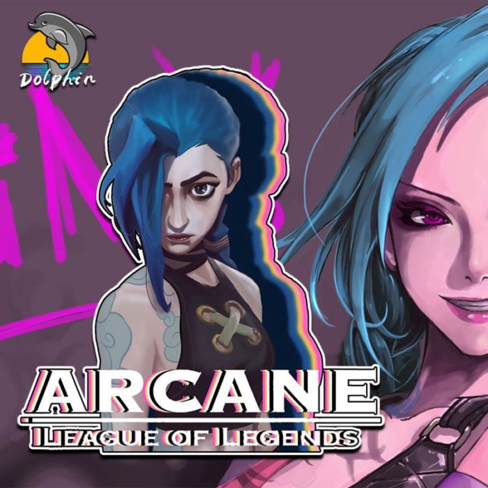 Jinx Jinx Jinx Runaway Gothic Phản Quang Xe Dán Notebook Điện Xe Máy Xước Miếng Dán Trang Trí