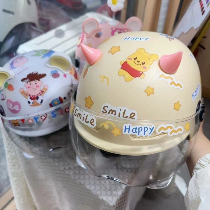 Unisex Electric Bicycle Helmet, Anti-fall, Super Cute, All-season Safety Helmet