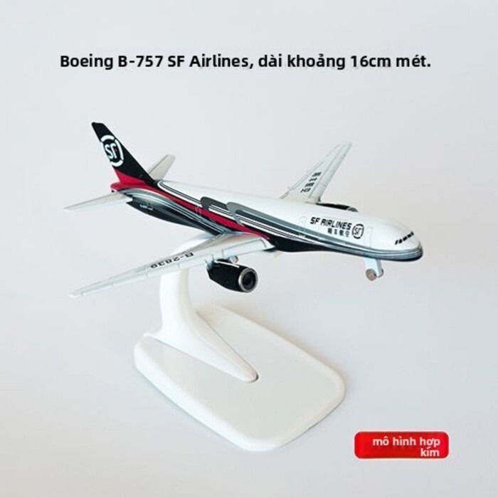 Mô Boeing B757, hình mô phỏng máy bay SF Express bằng hợp kim, vật trang trí 16cm.
